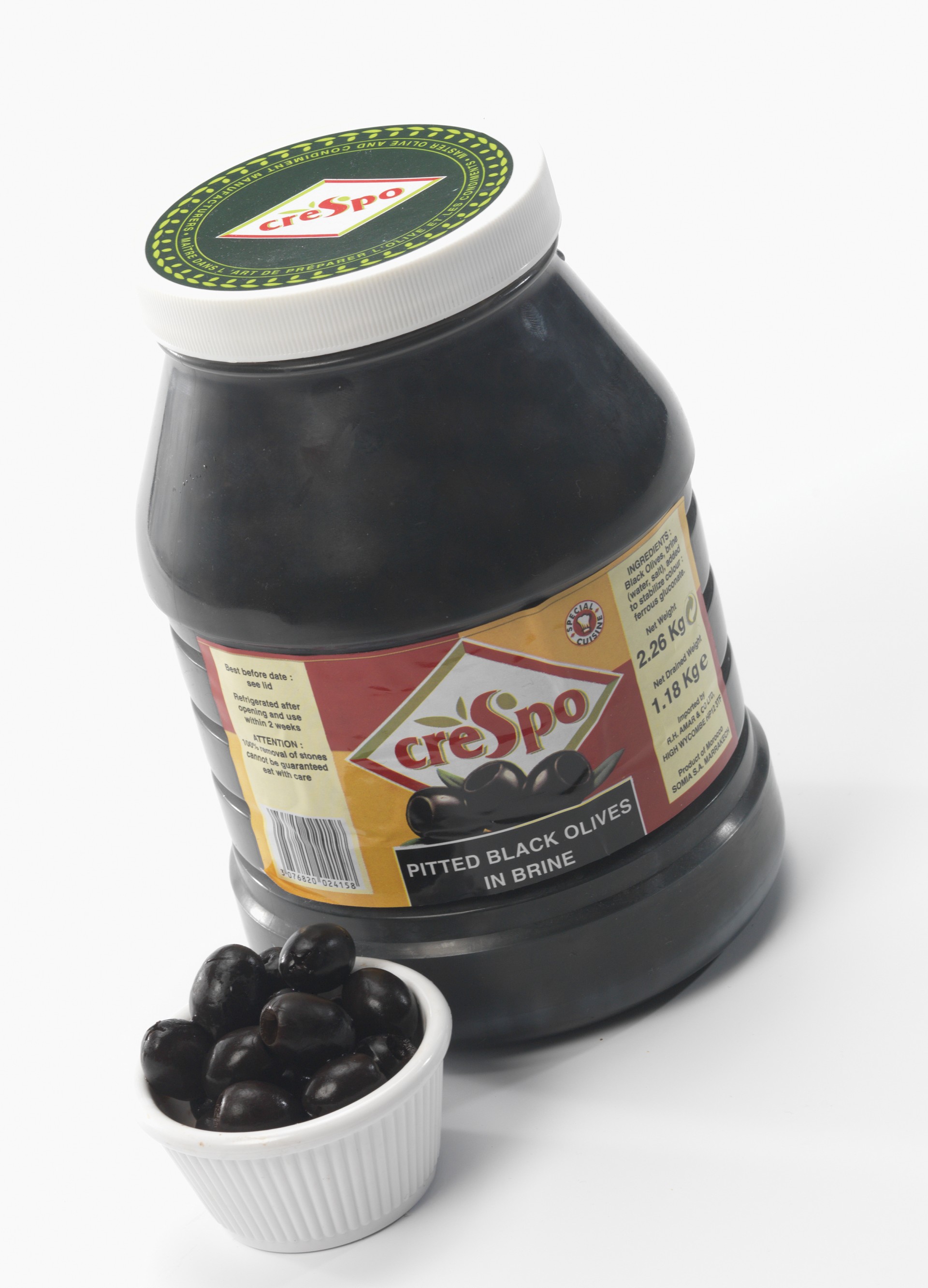 Black Pitted Olives In Brine (Resealable)