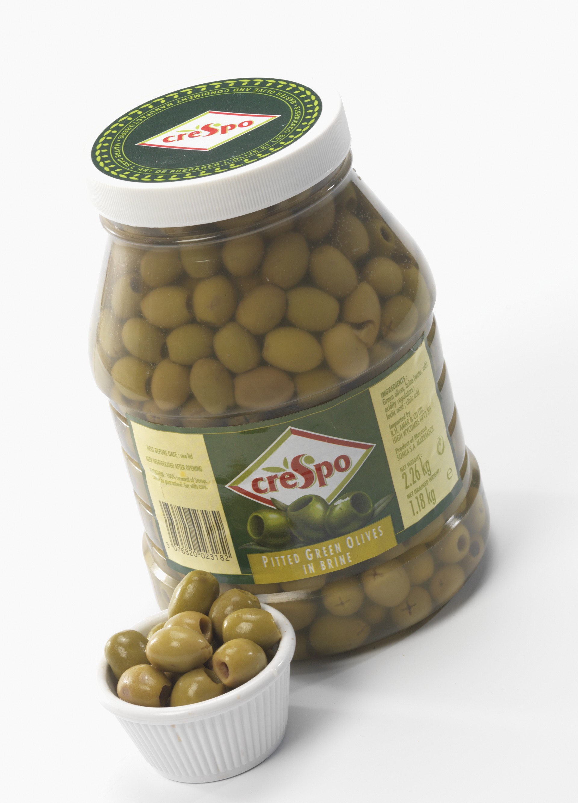 Green Pitted Olives In Brine (Resealable)