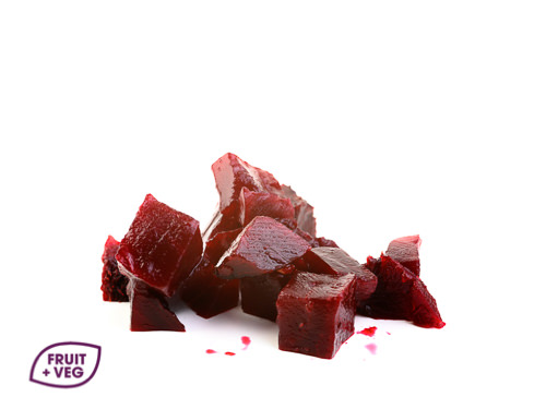 Prepared Beetroot Diced Cooked
