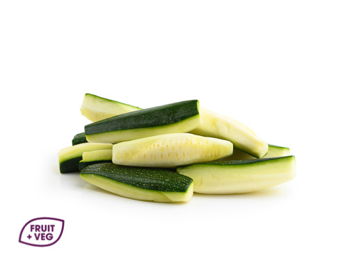 Prepared Courgette Turned