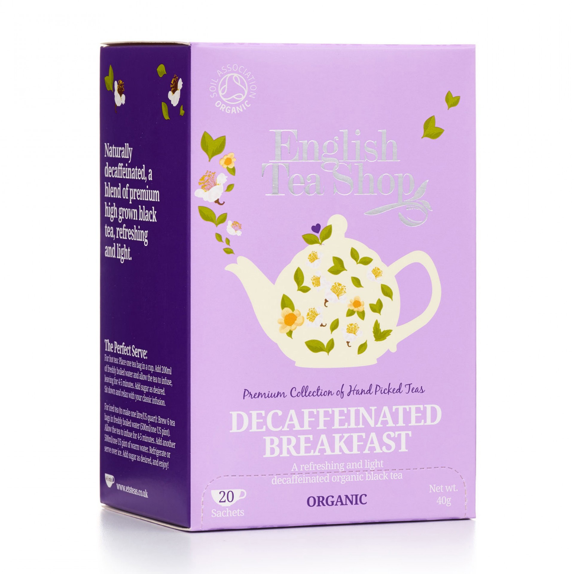 English Tea Shop - Decaf English Breakfast Tag & Envelope Tea Bags