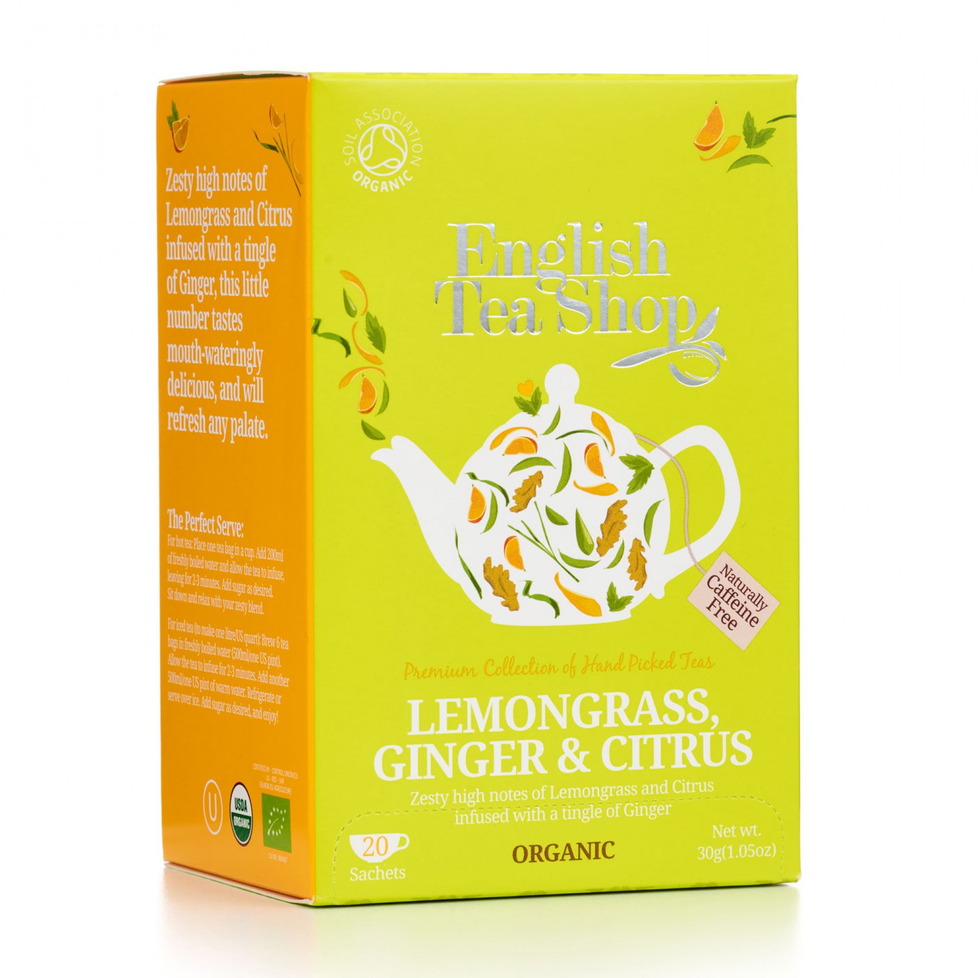 English Tea Shop - Lemongrass, Ginger & Citrus Envelope Tea Bags