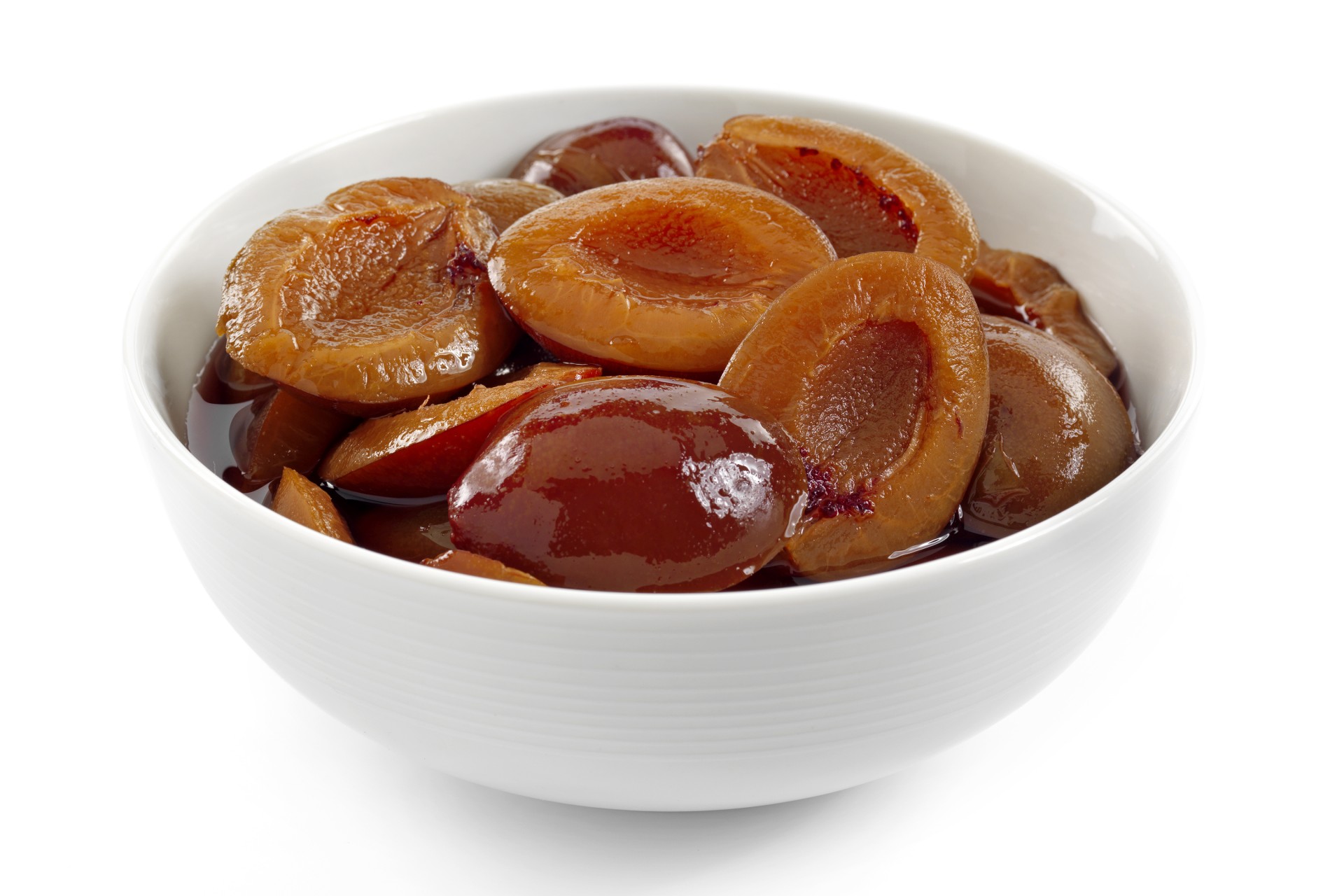 Plum Halves in Syrup